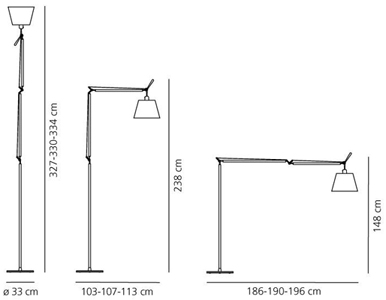 Artemide Tolomeo Mega Terra wymiary