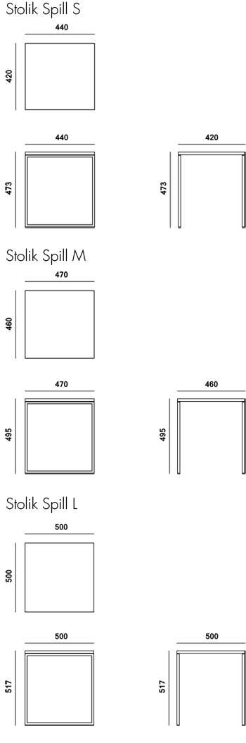 Borcas stoliki Spill wymiary