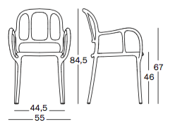 Magis krzesło Mila wymiary