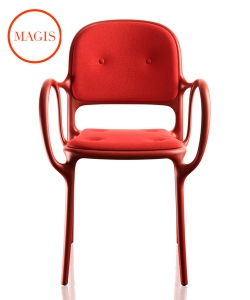 Mila Cushion tapicerowane modernistyczne rzeźbiarskie krzesło Magis