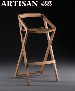 7 Hoker drewniane krzesło barowe Artisan