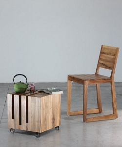 Cubo drewniany stolik kawowy Artisan