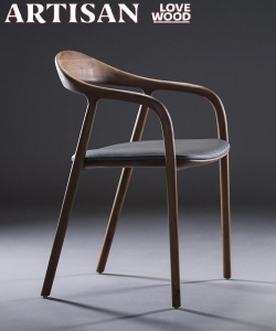 Neva Soft designerskie krzesło drewniane z tapicerowanym siedziskiem | Artisan | Design Spichlerz