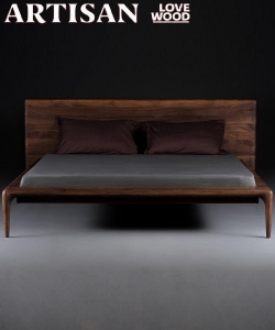 Latus designerskie łóżko drewniane | Artisan