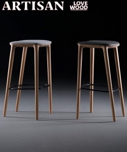 Neva Soft krzesło i Neva Hoker designerskie krzesła drewniane z tapicerowanym siedziskiem |Artisan|Design Spichlerz