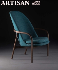 Neva Lounge high designerski drewniany fotel | Artisan | Design Spichlerz