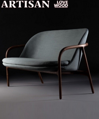 Neva sofa designerska tapicerowana drewniana sofa | Artisan | Design Spichlerz