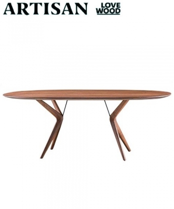Lakri Oval 120 stół z litego drewna Artisan | Design Spichlerz 