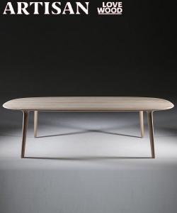 Luc Oval 110 stół z litego drewna Artisan