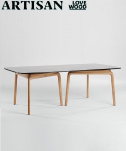 Pascal designerski stół z litego drewna | Artisan
