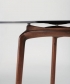 Pascal designerski drewniany stół ze szklanym blatem Artisan | Design Spichlerz