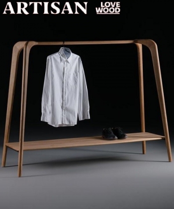 Swing wieszak z litego drewna Artisan | Design Spichlerz