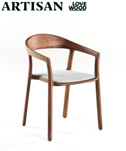 Tara Soft designerskie krzesło drewniane z tapicerowanym lub skórzanym siedziskiem | Artisan | Design Spichlerz