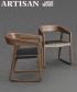 Tesa Skóra krzesło bujane, designerskie krzesło drewniane ze skórzanym siedziskiem | Artisan | Design Spichlerz