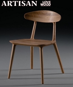 Wu designerskie krzesło z drewnianym siedziskiem | Artisan | Design Spichlerz