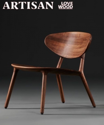 Wu Lounge designerski fotel z drewnianym siedziskiem | Artisan | Design Spichlerz