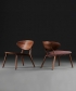 Wu Lounge Soft designerski drewniany fotel z tapicerowanym lub skórzanym siedziskiem | Artisan | Design Spichlerz