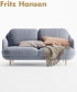 Lune piękna 2-osobowa skandynawska sofa Fritz Hansen | Design Spichlerz 