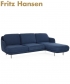 Lune 3 sofa z szezlongiem Fritz Hansen