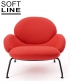 Baixa designerski fotel Softline | Design Spichlerz