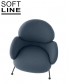 Baixa designerski fotel Softline | Design Spichlerz