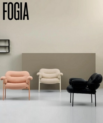 Fotel skandynawski Bollo w tkaninie  lub skórze od Fogia | Design Spichlerz 
