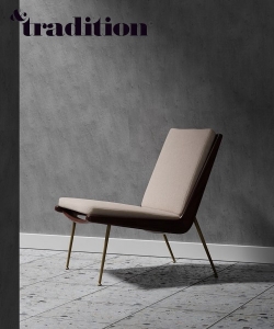Boomerang HM1 z 1956 r. minimalistyczny fotel skandynawski &Tradition | Design Spichlerz 