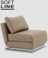 City designerski  fotel rozkładany Softline | Design Spichlerz