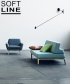 Sofa rozkładana z funkcją spania Lazy, Softline. Design Andreas Lund Design.