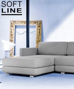 Lounge designerska leżanka rozkładana Softline | Design Spichlerz