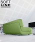 Lounge designerska sofa 3 rozkładana Softline | Design Spichlerz