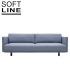 Meghan klasyczna rozkładana sofa skandynawska Softline