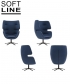 Moai Swivel designerski fotel obrotowy Softline | Design Spichlerz