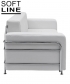 Silver designerski fotel rozkładany  Softline | Design Spichlerz