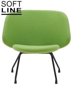 Evy Lounge Chair elegancki i komfortowy fotel skandynawski Softline | Design Spichlerz 