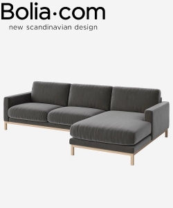 North 3 z szezlongiem stylowa klasyczna skandynawska sofa Bolia | Design Spichlerz