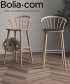 Sleek Barstool Leather klasyczne skandynawskie krzesło barowe Bolia