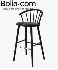 Sleek Barstool Leather klasyczne skandynawskie krzesło barowe Bolia | Design Spichlerz