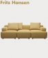 Alphabet trzyosobowa sofa Fritz Hansen