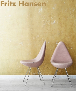 Drop upholstered krzesło tapicerowane Fritz Hansen