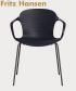 NAP Metal Armchair zgrabne krzesło skandynawskie Fritz Hansen | Design Spichlerz