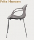 NAP Metal Armchair zgrabne krzesło skandynawskie Fritz Hansen | Design Spichlerz