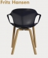 NAP Wood Arms zgrabne krzesło skandynawskie Fritz Hansen | Design Spichlerz