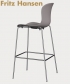 NAP Hoker eleganckie skandynawskie krzesło barowe Fritz Hansen | Design Spichlerz