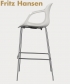 NAP Hoker Arms eleganckie skandynawskie krzesło barowe Fritz Hansen | Design Spichlerz