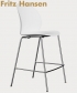 N02 Hoker Recycle minimalistyczne krzesło barowe Fritz Hansen | Design Spichlerz