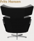 Oksen Lounge efektowny fotel skandynawski Fritz Hansen | Design Spichlerz