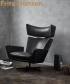 Oksen Lounge efektowny fotel skandynawski Fritz Hansen | Design Spichlerz