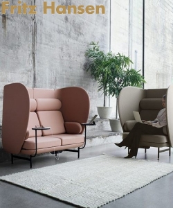 Plenum 2 sofa skandynawska dwuosobowa Fritz Hansen