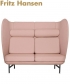 Plenum 2 sofa skandynawska dwuosobowa Fritz Hansen